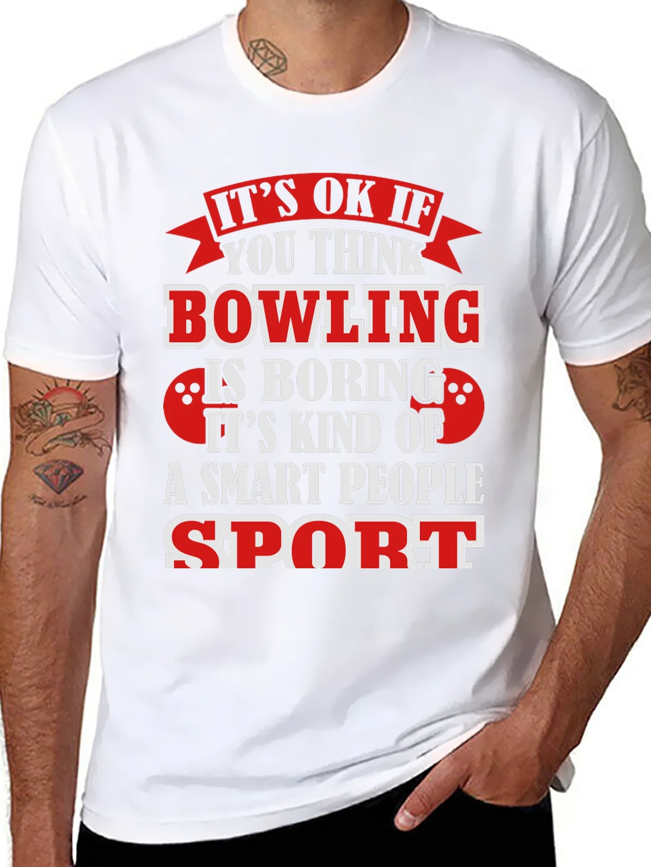 Bowling Smart People Sport Graphic T-Shirt