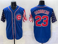 Chicago Cubs #23 Ryne Sandberg Royal 2025 Independence Day Vapor Premier Limited Stitched Baseball Jersey