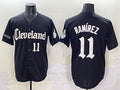 Cleveland Guardians #11 Jos Ramrez Black Gothic Vapor Premier Limited Stitched Baseball Jersey