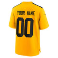 Custom P.Steelers Gold Alternate 1933 Throwback Game Stitched American Football Jerseys