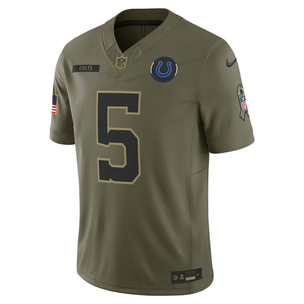 Indianapolis Colts Anthony Richardson Sr. Olive 2025 Salute to Service Limited Jersey