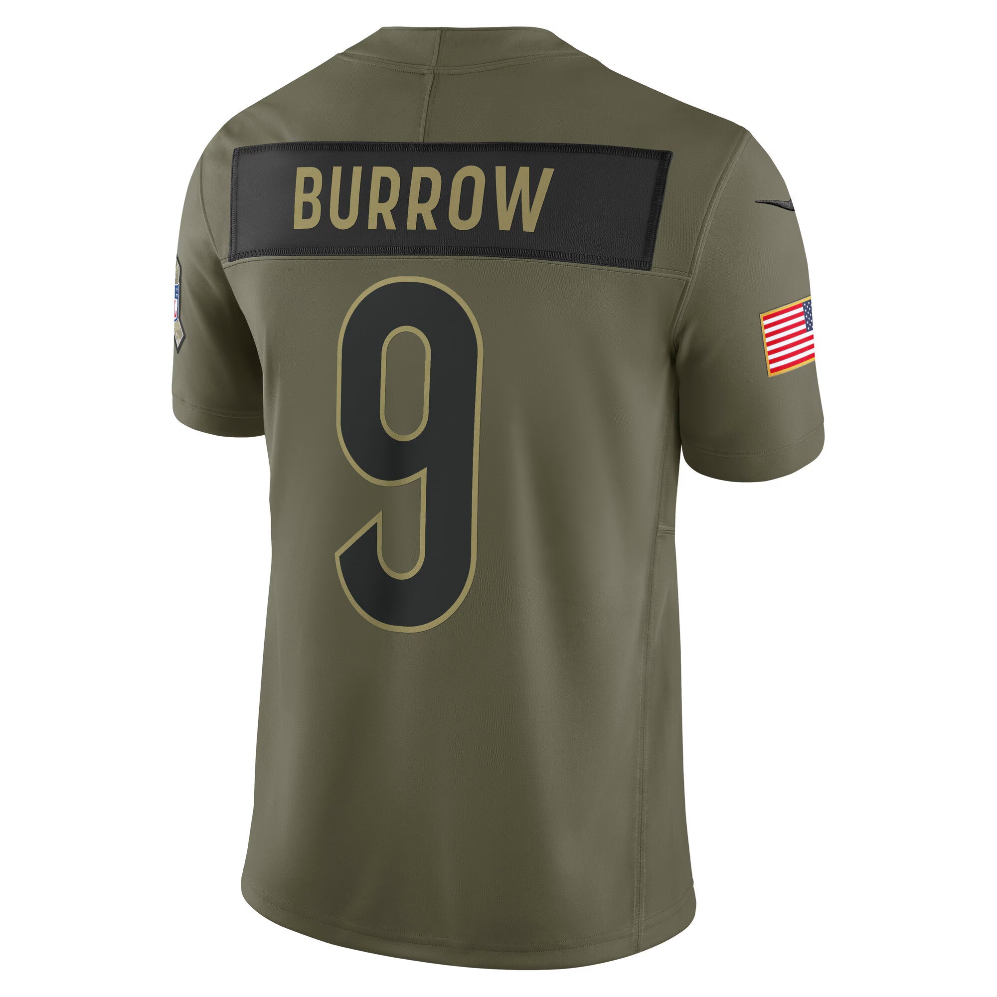 Cincinnati Bengals Joe Burrow Olive 2025 Salute to Service Limited Jersey