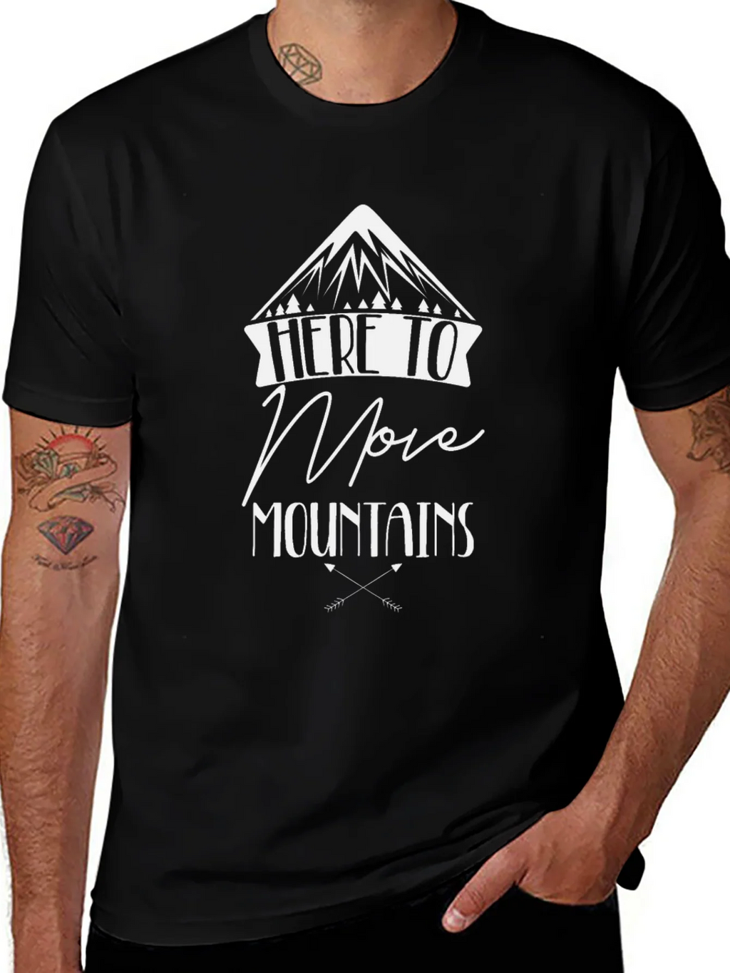 Here to Move Mountains Graphic Tee