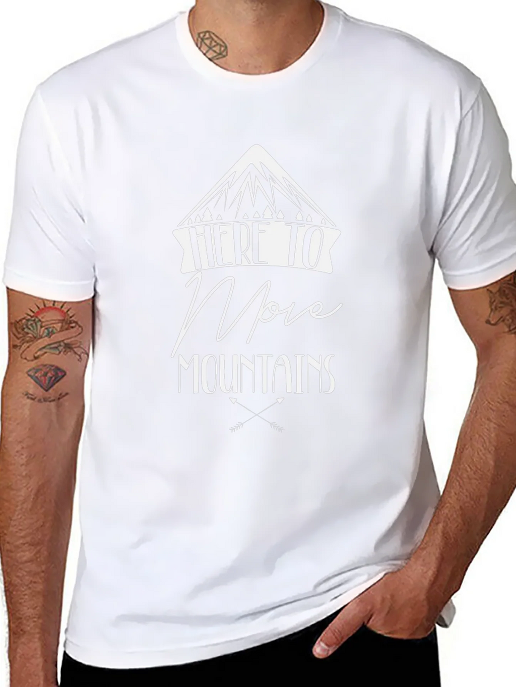 Here to Move Mountains Graphic Tee