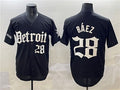 Detroit Tigers #28 Javier Bez Black 'Motor Gothic Edition' Vapor Premier Limited Stitched Baseball Jersey