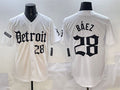 Detroit Tigers #28 Javier Bez White 'Motor Gothic Edition' Vapor Premier Limited Stitched Baseball Jersey