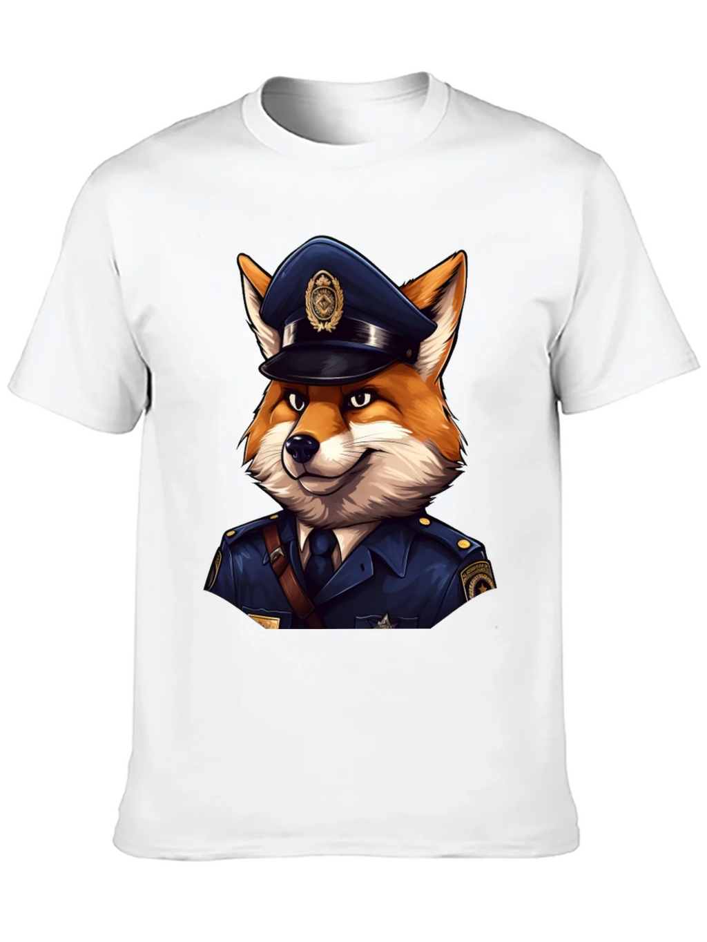 Fox Cop T-Shirt - Cool Police Cartoon Tee
