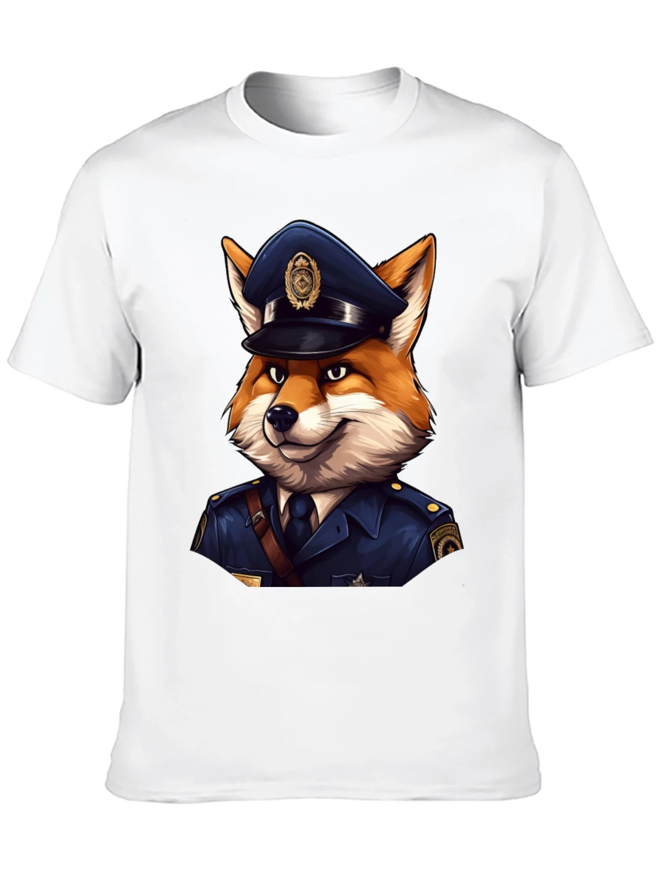 Fox Cop T-Shirt - Cool Police Cartoon Tee