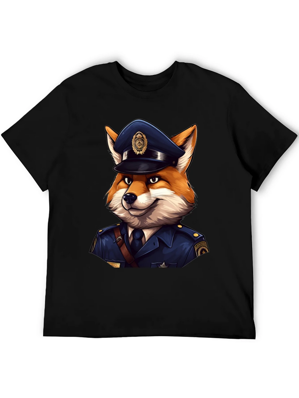 Fox Cop T-Shirt - Cool Police Cartoon Tee