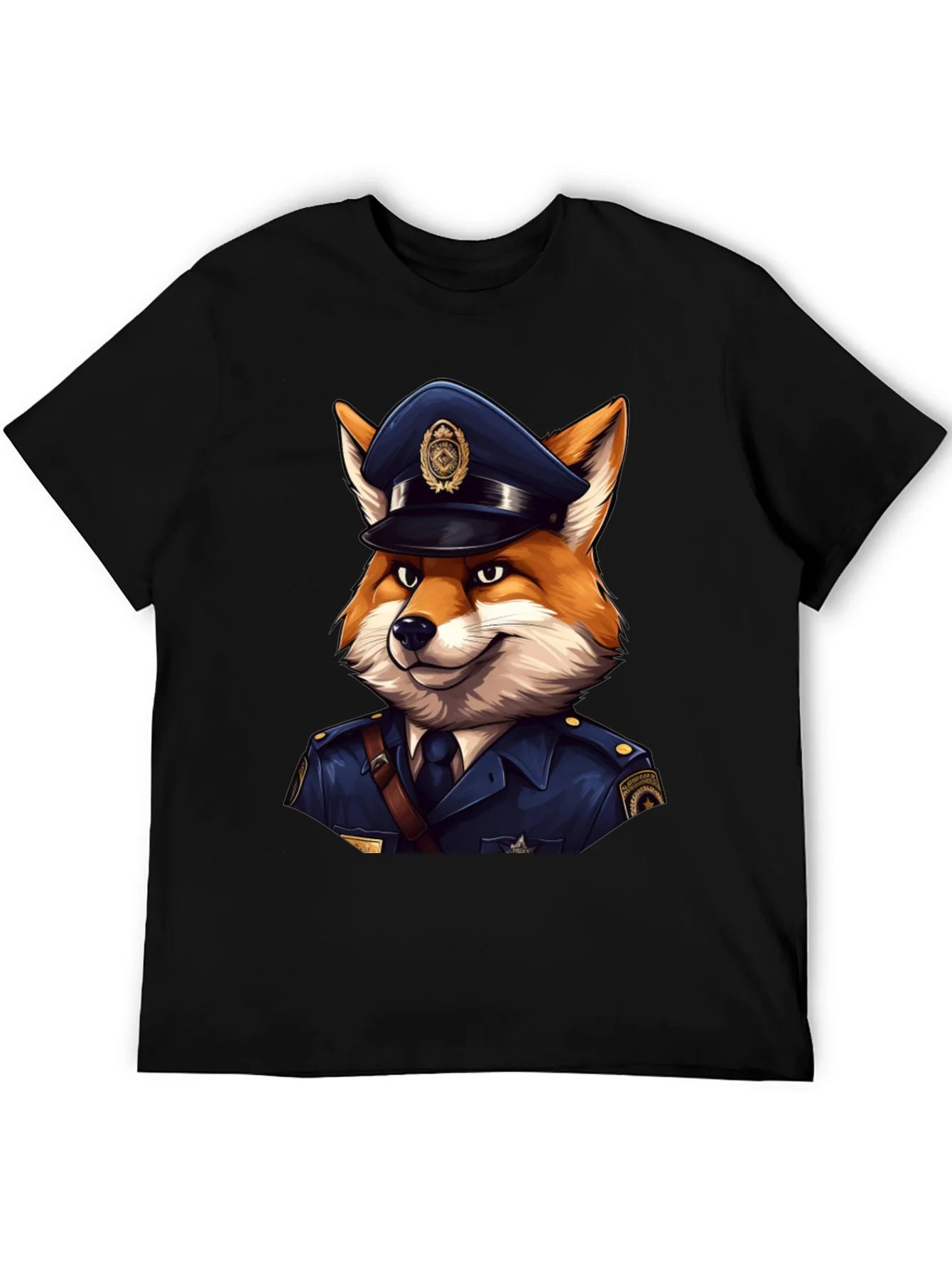 Fox Cop T-Shirt - Cool Police Cartoon Tee