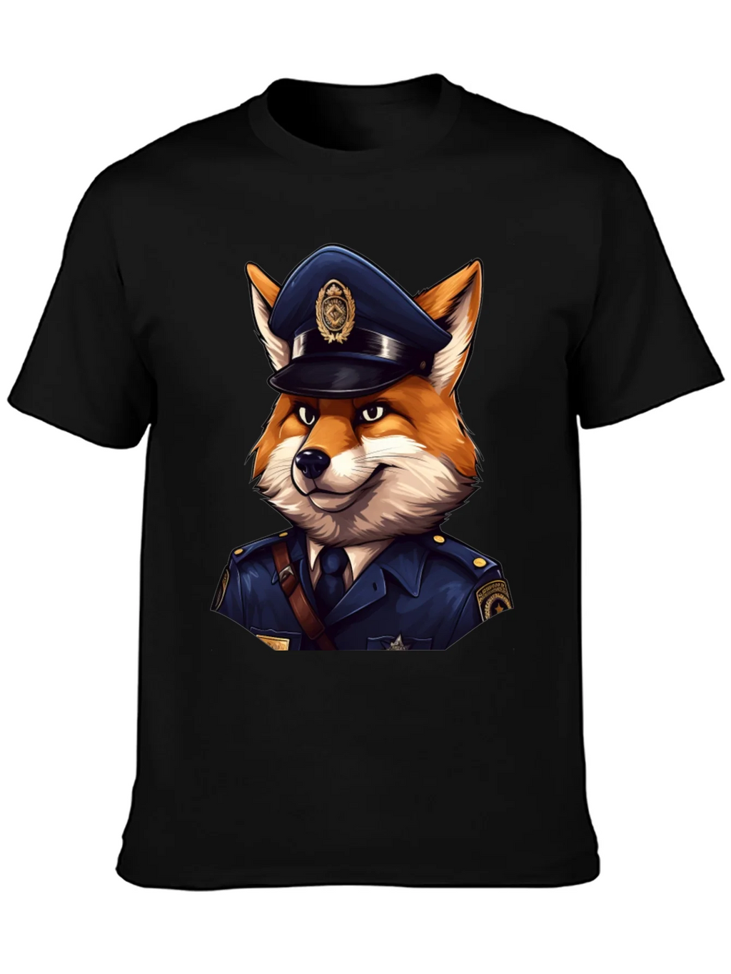 Fox Cop T-Shirt - Cool Police Cartoon Tee