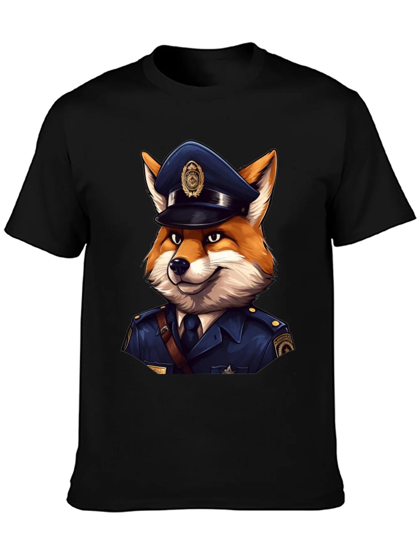 Fox Cop T-Shirt - Cool Police Cartoon Tee