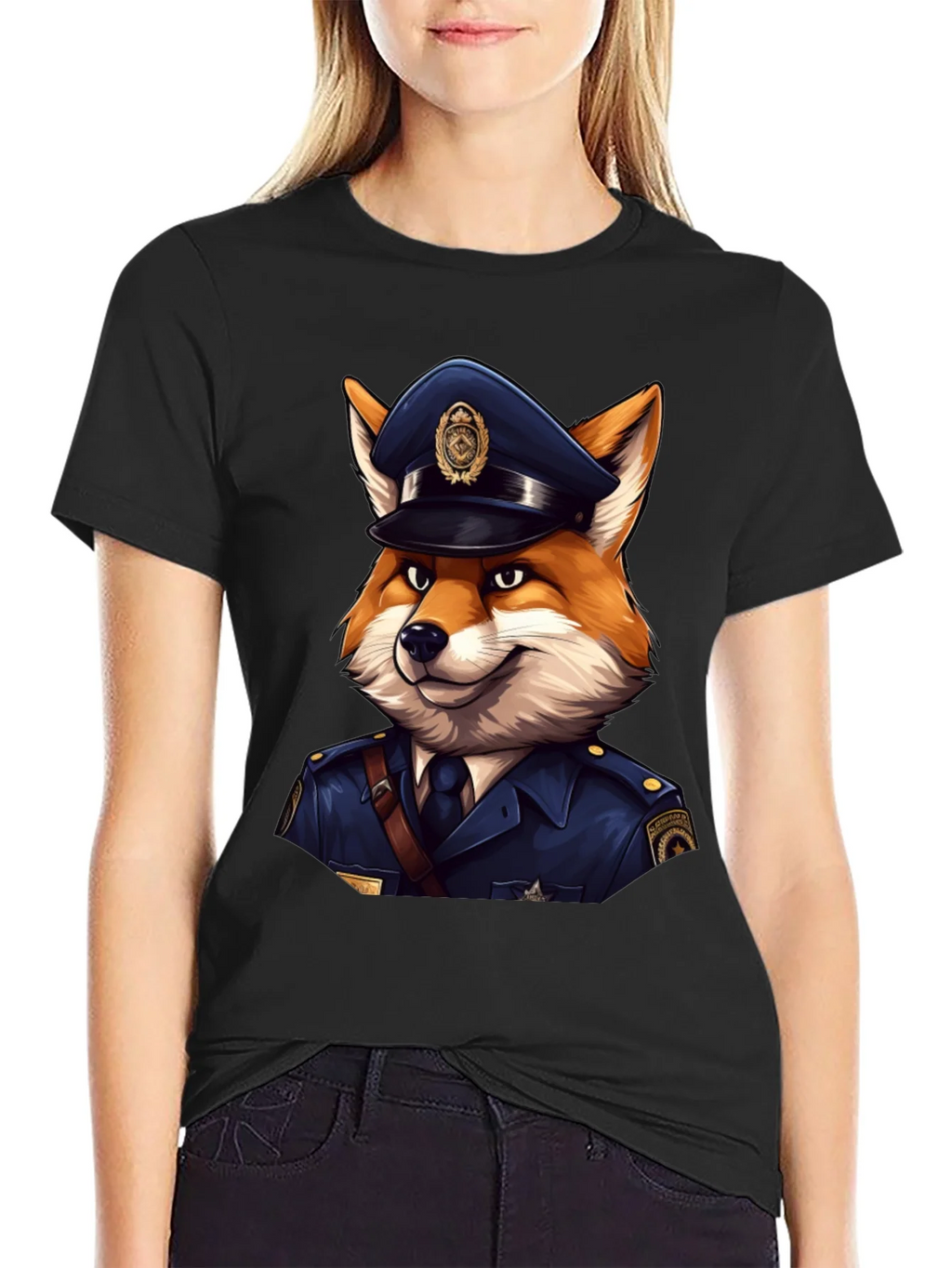 Fox Cop T-Shirt - Cool Police Cartoon Tee