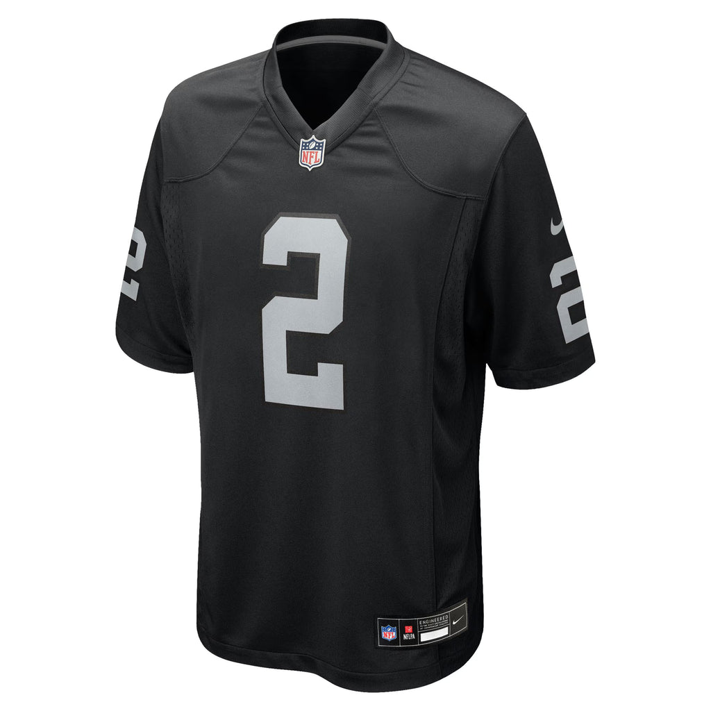 Las Vegas Raiders Ashton Jeanty Black 2025 NFL Draft First Round Pick Game Jersey