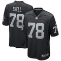 Las Vegas Raiders Art Shell Black Game Retired Player Jersey