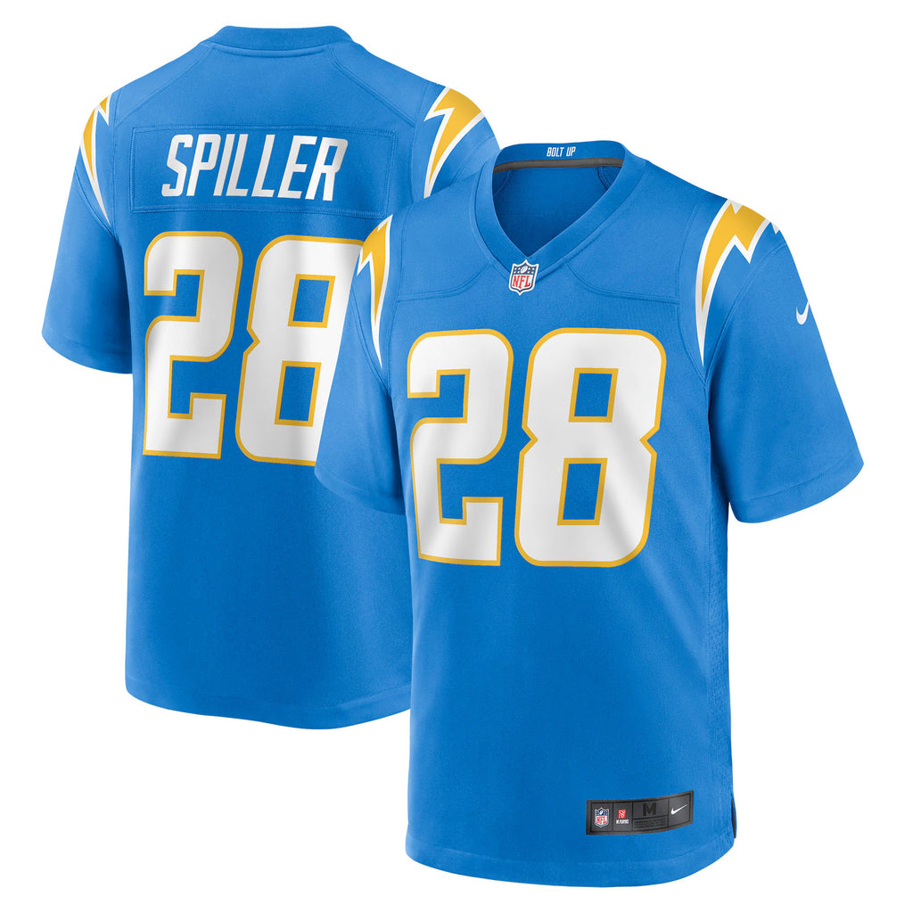 Los Angeles Chargers Isaiah Spiller Powder Blue Game Jersey