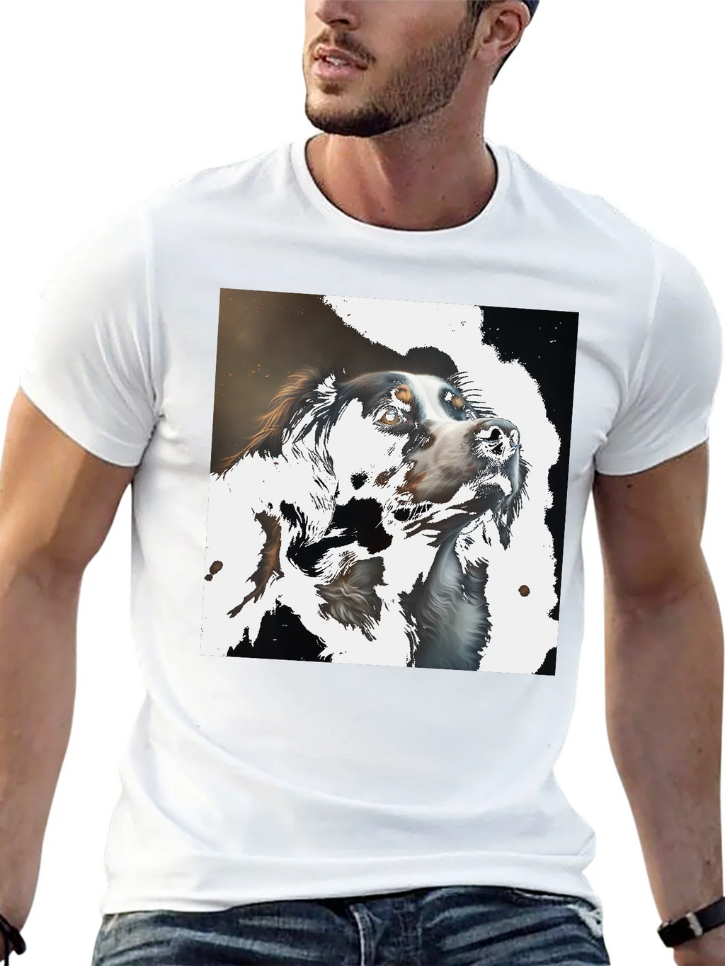 Dog Art T-Shirt - Stylish Canine Graphic Tee