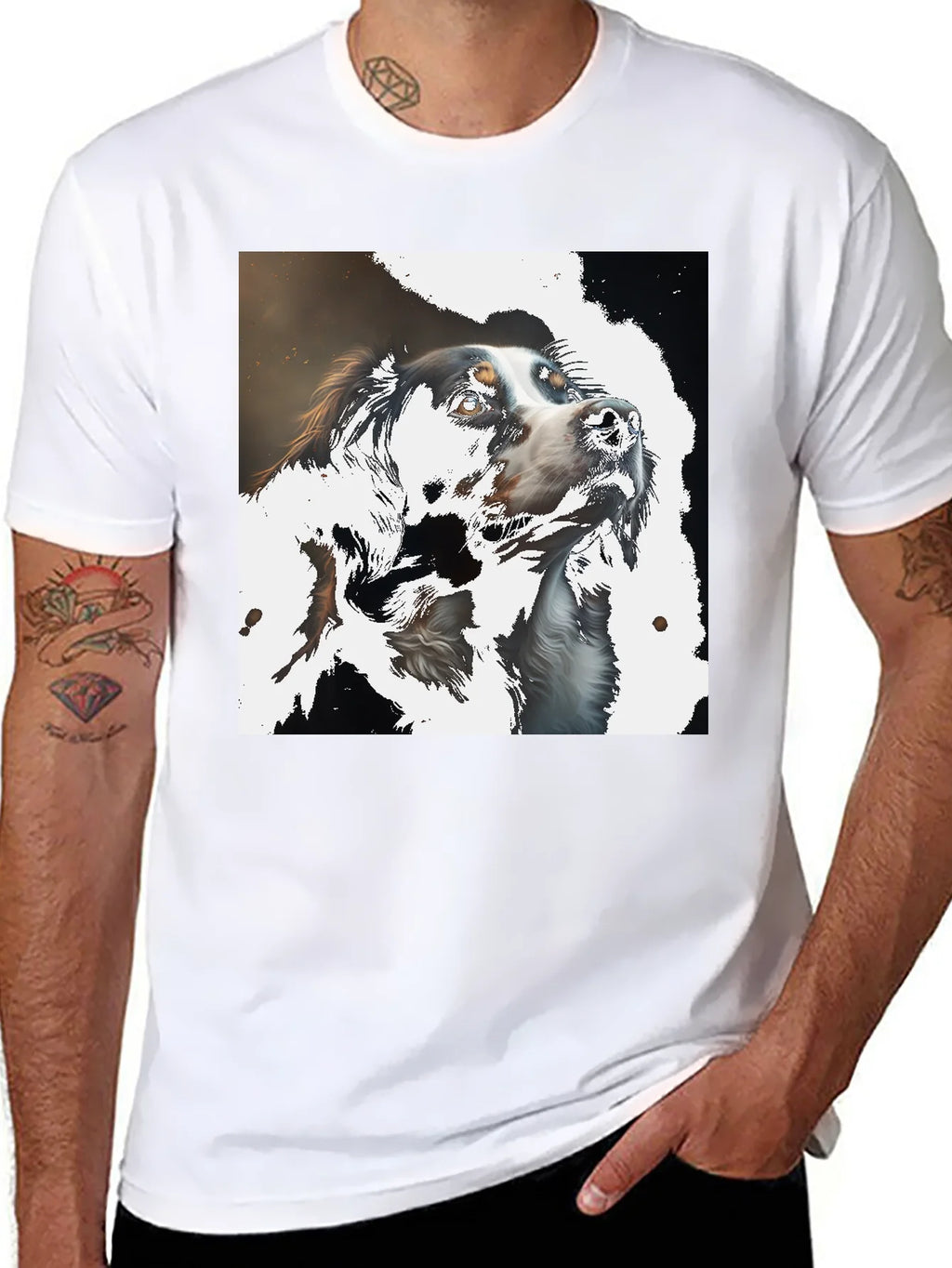 Dog Art T-Shirt - Stylish Canine Graphic Tee
