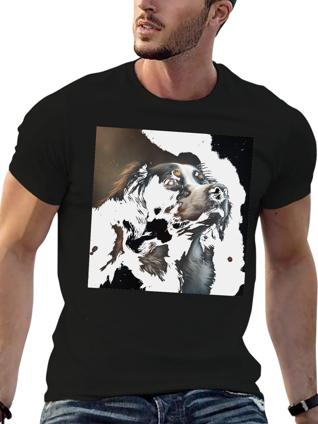 Dog Art T-Shirt - Stylish Canine Graphic Tee