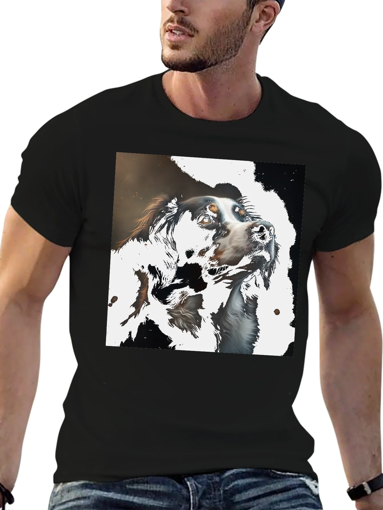 Dog Art T-Shirt - Stylish Canine Graphic Tee