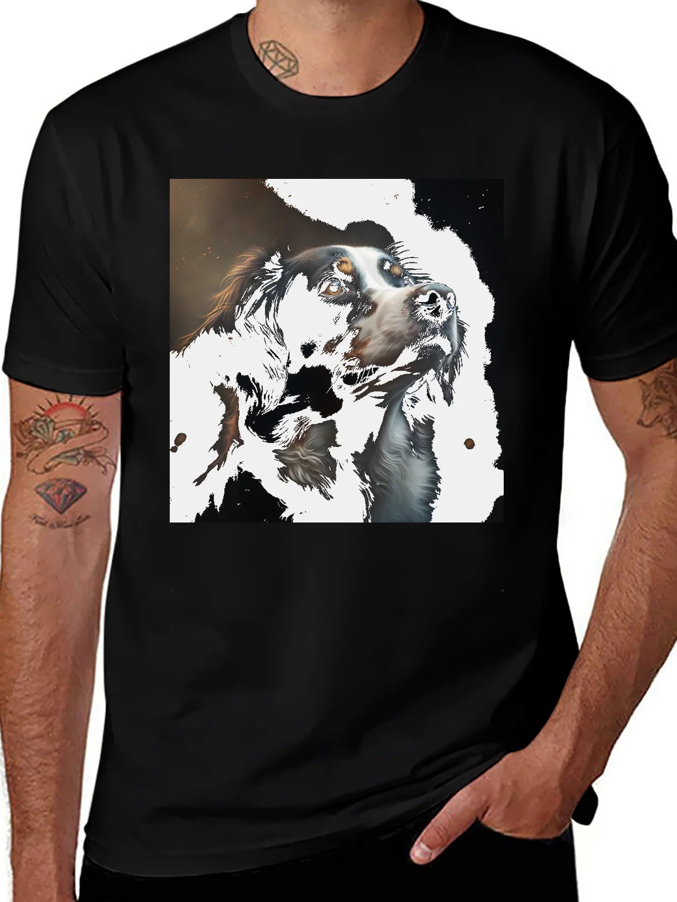 Dog Art T-Shirt - Stylish Canine Graphic Tee