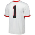 #1 G.Bulldogs Away Game Jersey White Stitched American College Jerseys