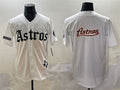 Houston Astros Team Big Logo White Gothic 'Houston Born Barrio Raised' Limited Stitched Baseball Jersey