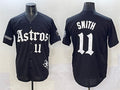 Houston Astros #11 Cam Smith Black Gothic 'Houston Born Barrio Raised' Limited Stitched Baseball Jersey