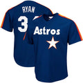 Houston Astros #34 Nolan Ryan Mitchell & Ness Cooperstown Collection Big & Tall Mesh Batting Practice Jersey - Navy Baseball Stitched Jerseys