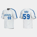 #59 JAKE BIRD ISRAEL BASEBALL 2023 WORLD BASEBALL CLASSIC JERSEYC WHITE Stitches Baseball Jerseys