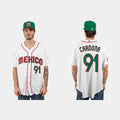 #91 JOSE CARDONA MEXICO BASEBALL 2023 WORLD BASEBALL CLASSIC JERSEYC WHITE Stitches Baseball Jerseys