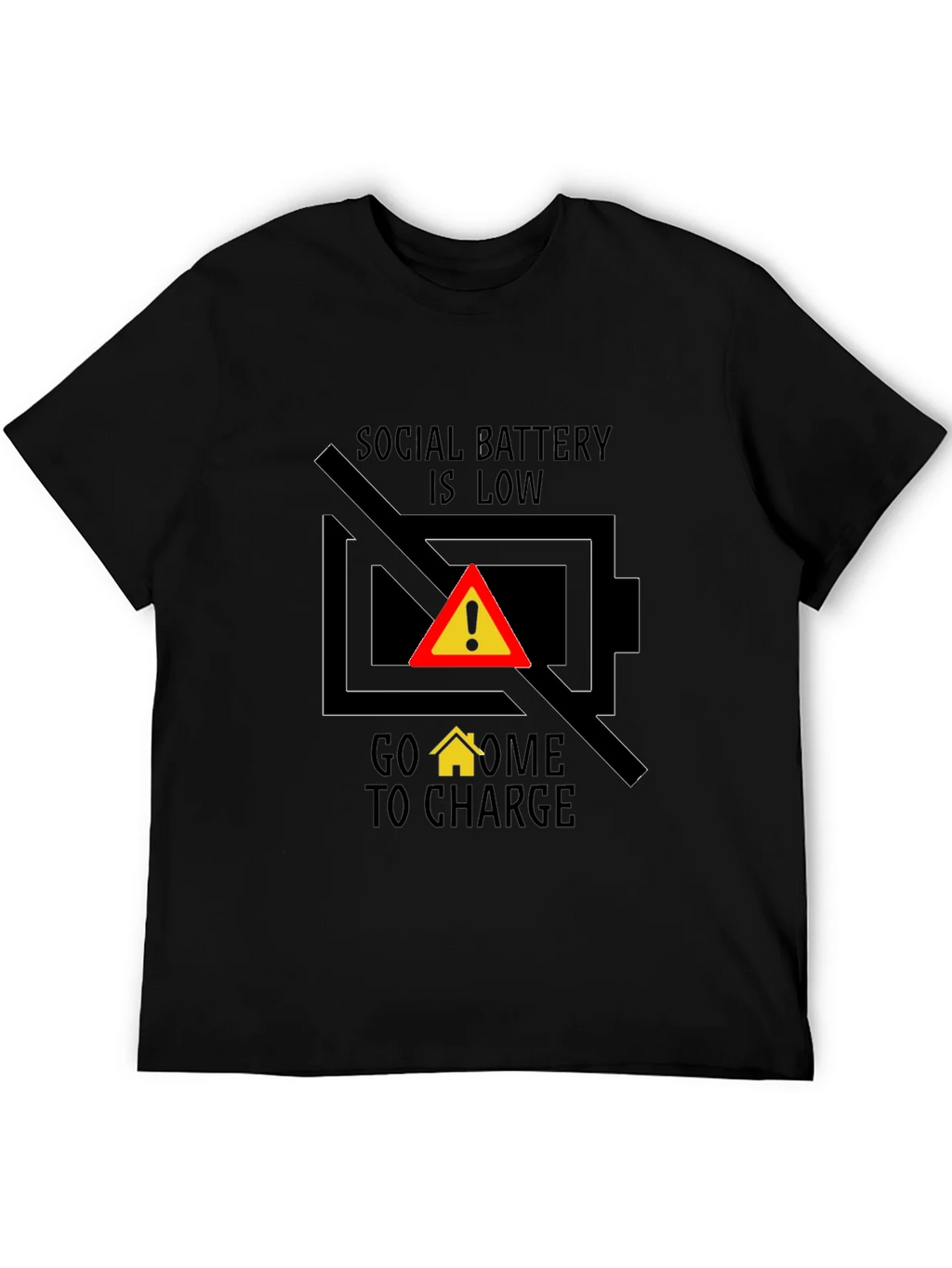 Social Battery Low T-Shirt - Introvert Humor Tee