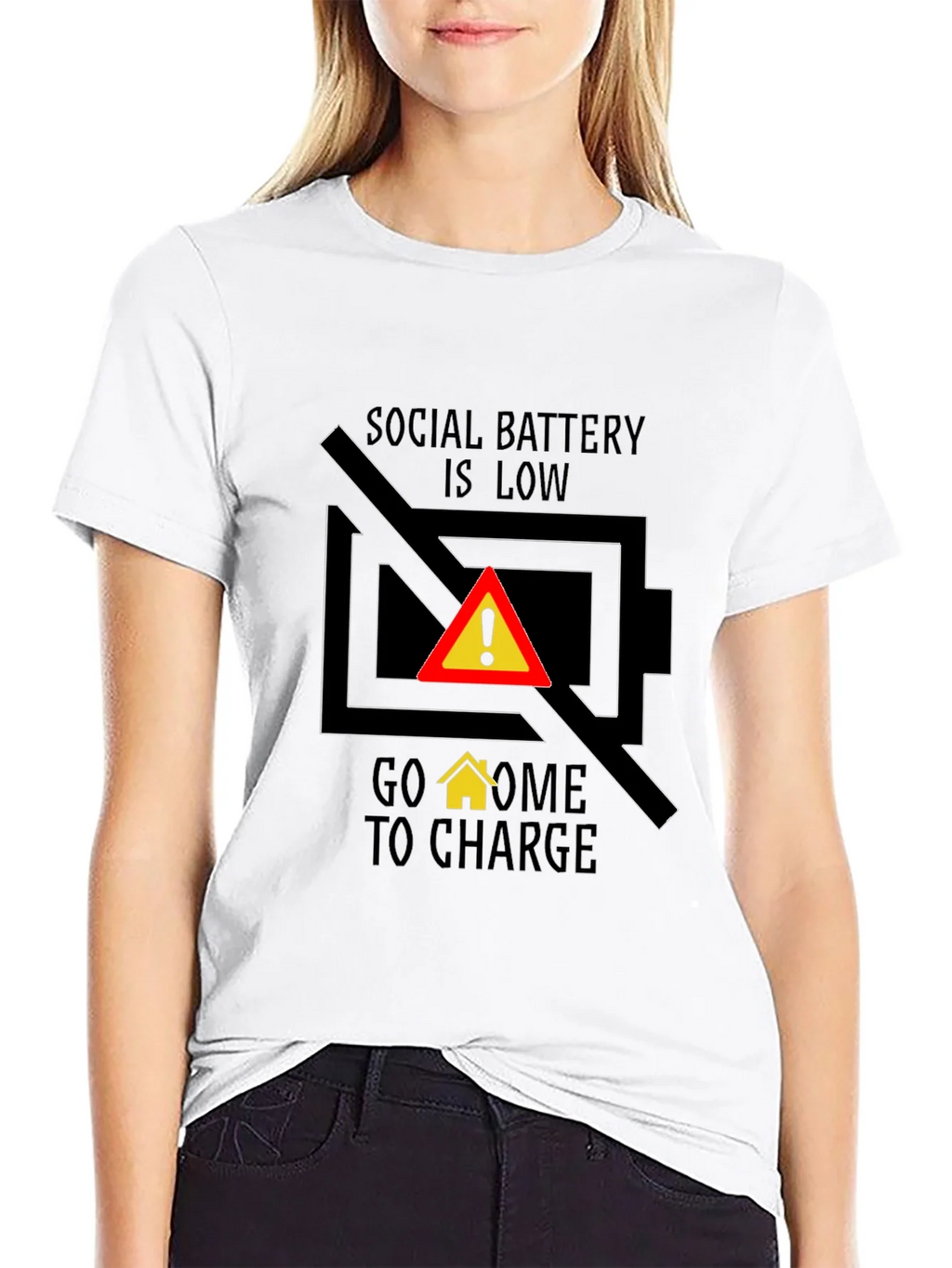 Social Battery Low T-Shirt - Introvert Humor Tee
