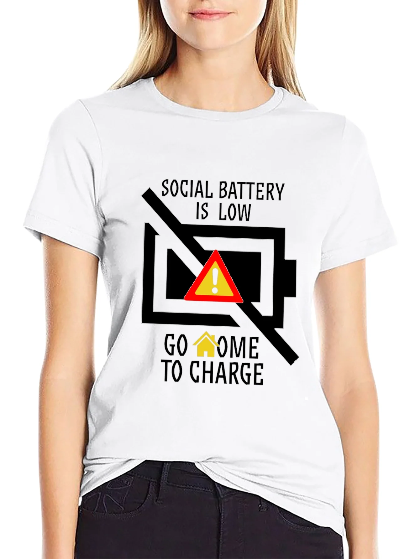 Social Battery Low T-Shirt - Introvert Humor Tee