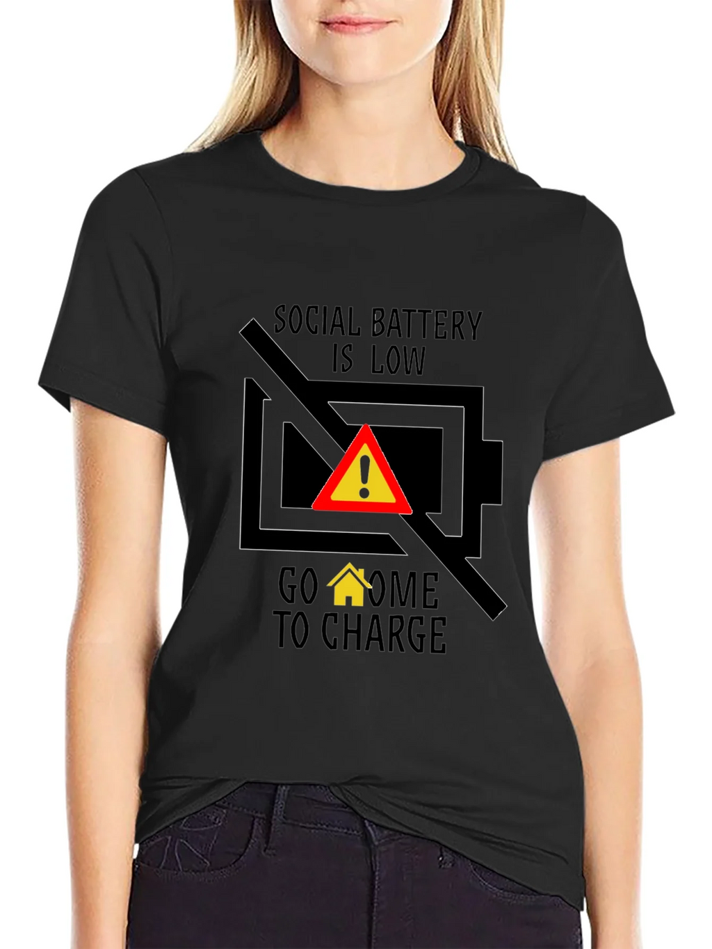 Social Battery Low T-Shirt - Introvert Humor Tee