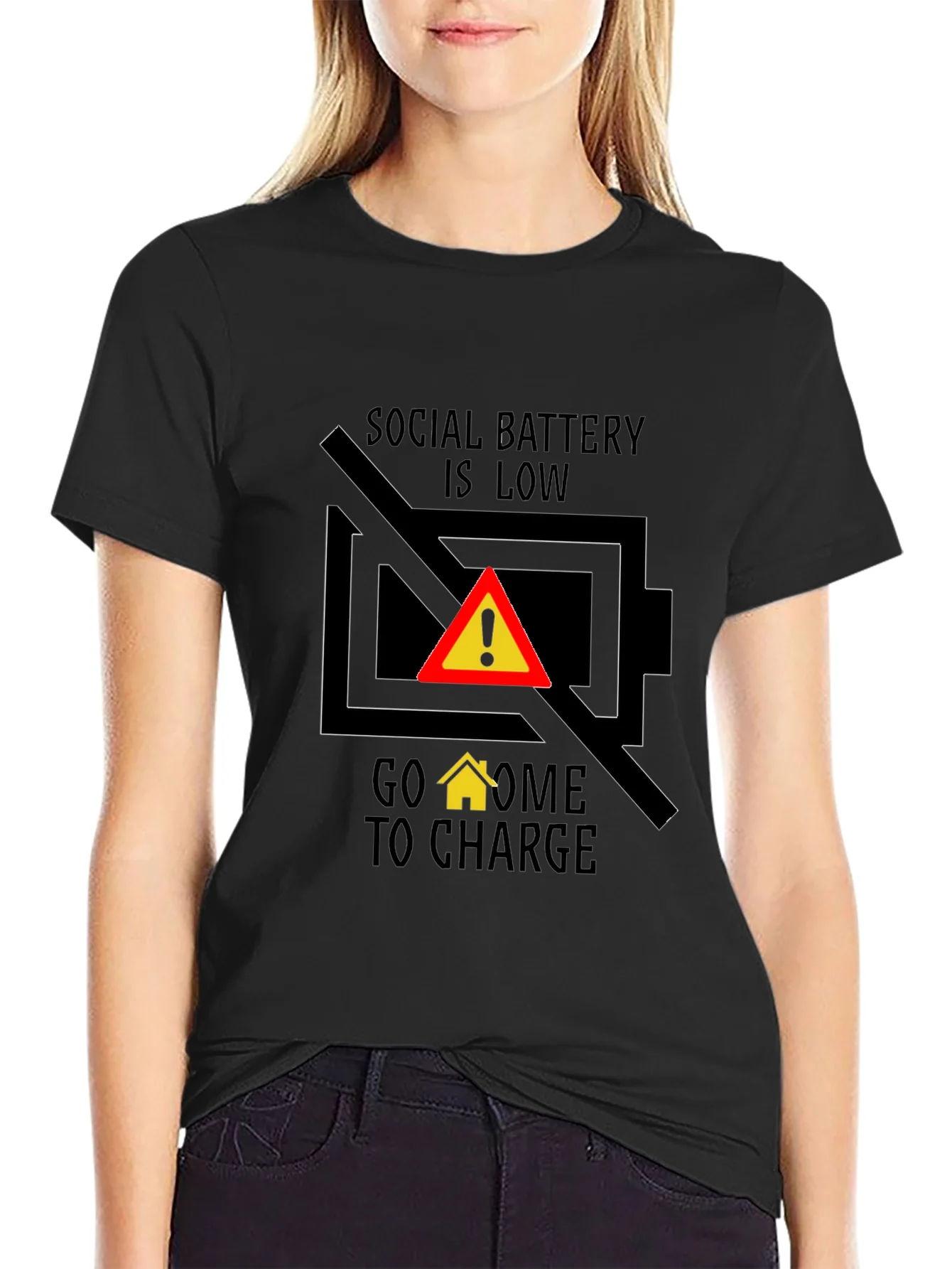 Social Battery Low T-Shirt - Introvert Humor Tee