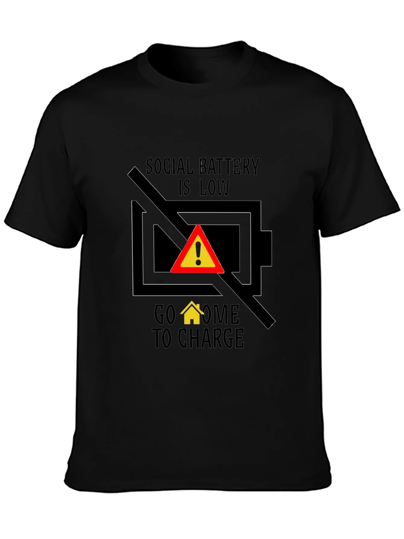 Social Battery Low T-Shirt - Introvert Humor Tee