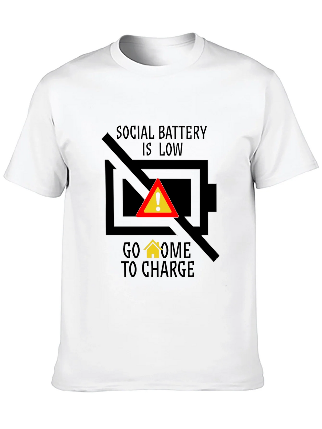 Social Battery Low T-Shirt - Introvert Humor Tee