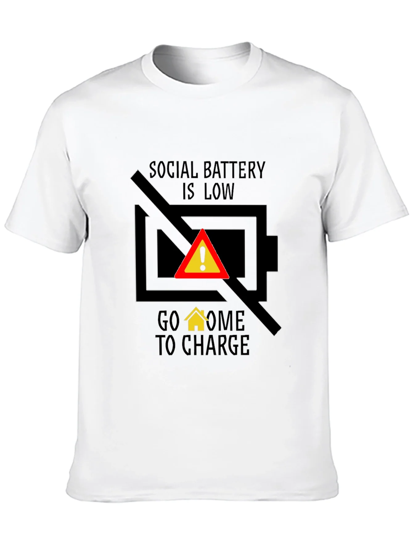Social Battery Low T-Shirt - Introvert Humor Tee
