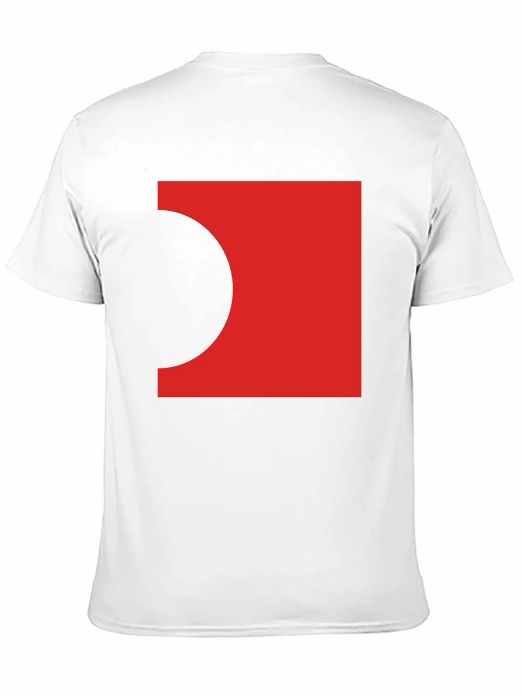 Abstract Red Square Black T-Shirt