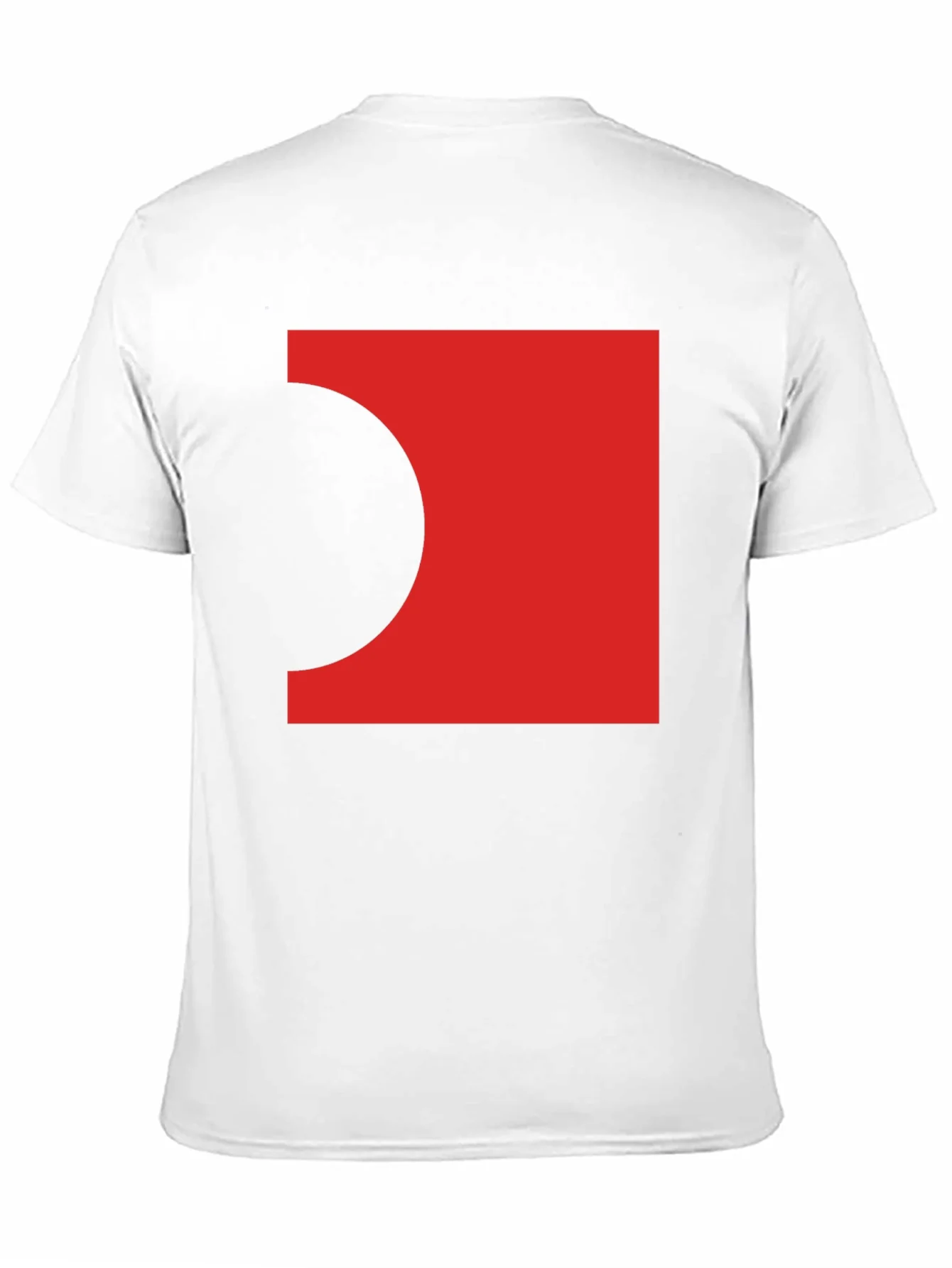 Abstract Red Square Black T-Shirt