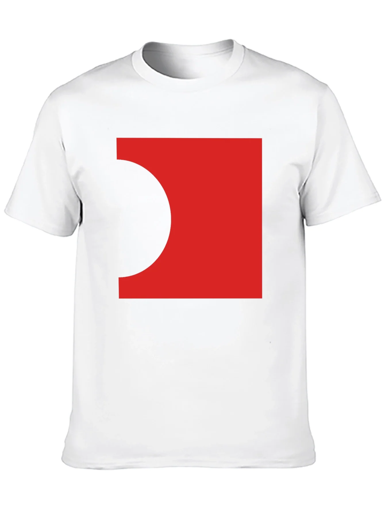 Abstract Red Square Black T-Shirt
