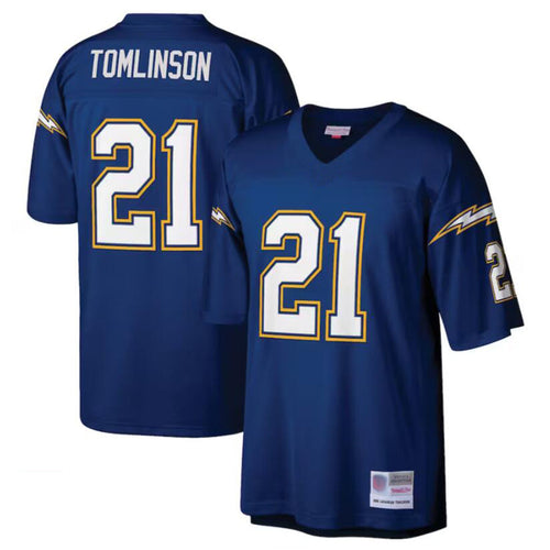 #21 LaDainian Tomlinson Player LA.Chargers  Navy Retired Legacy Replica Football Jerseys