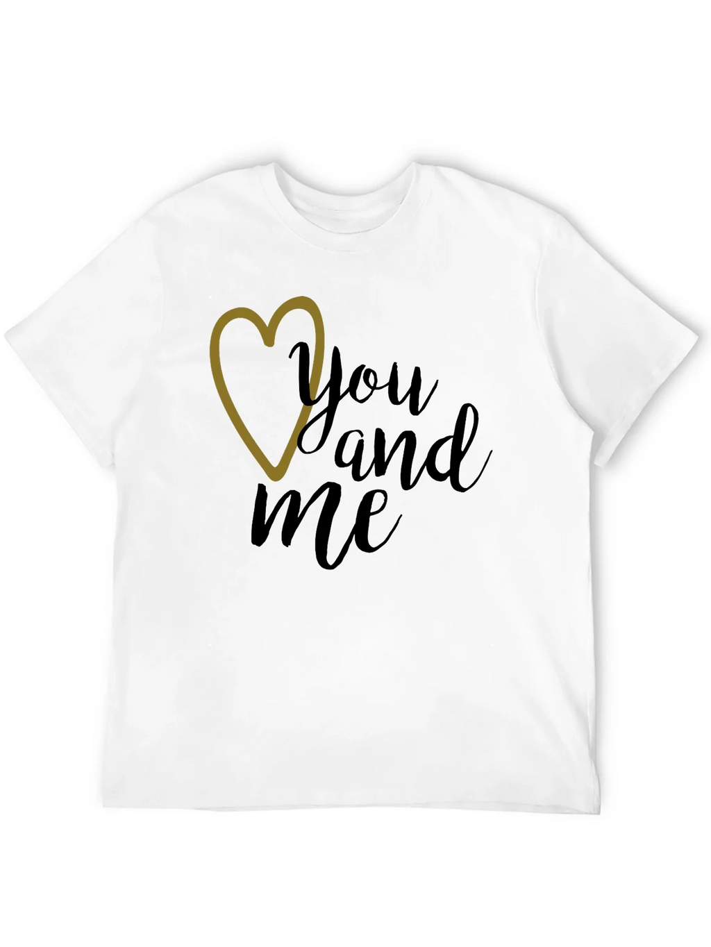 You and Me Graphic Tee - Black Crew Neck