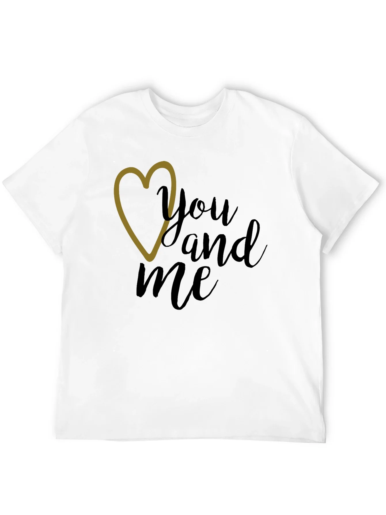 You and Me Graphic Tee - Black Crew Neck
