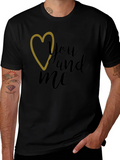 You and Me Graphic Tee - Black Crew Neck