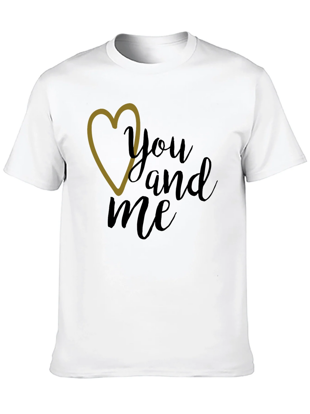 You and Me Graphic Tee - Black Crew Neck