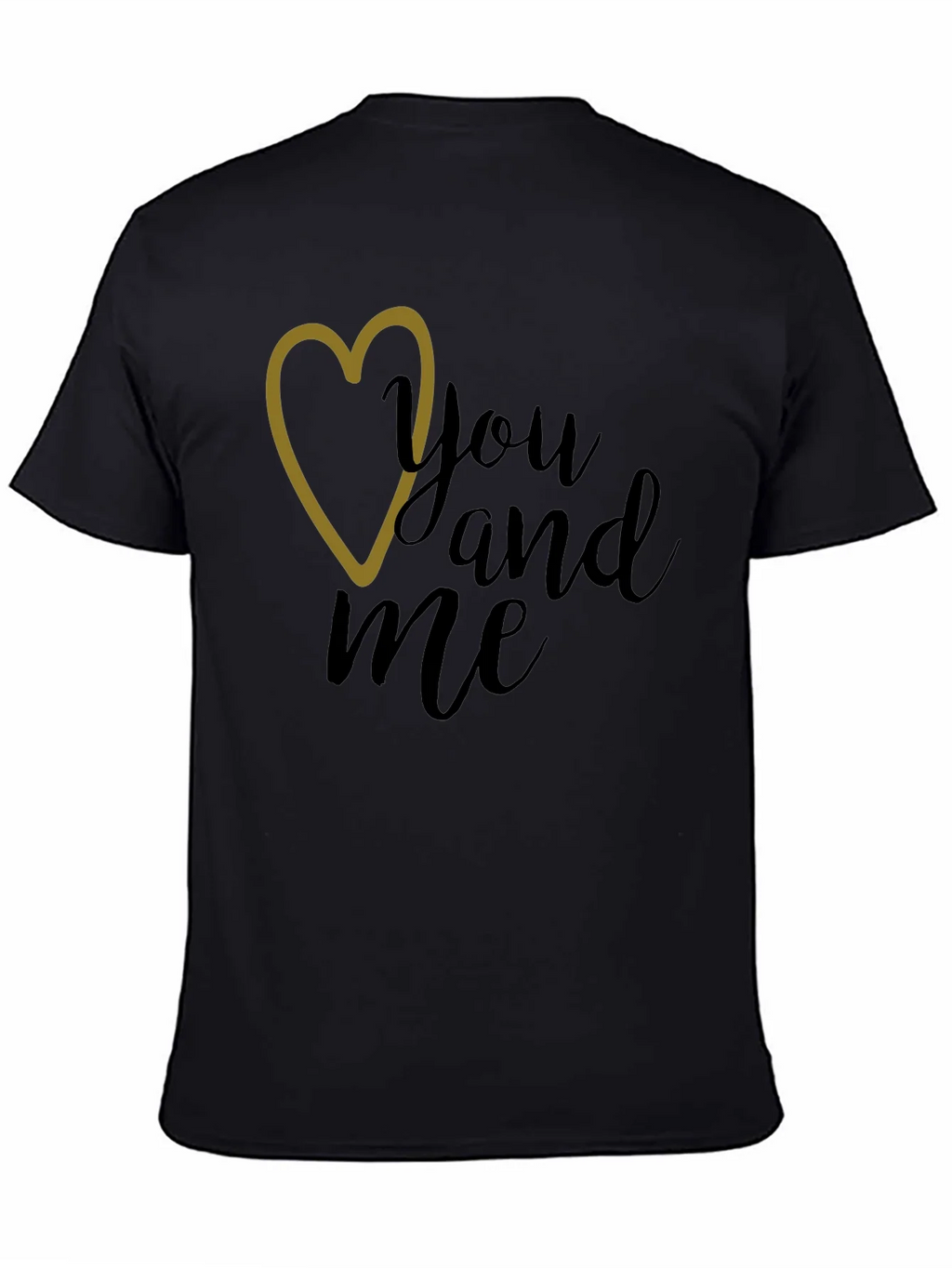 You and Me Graphic Tee - Black Crew Neck
