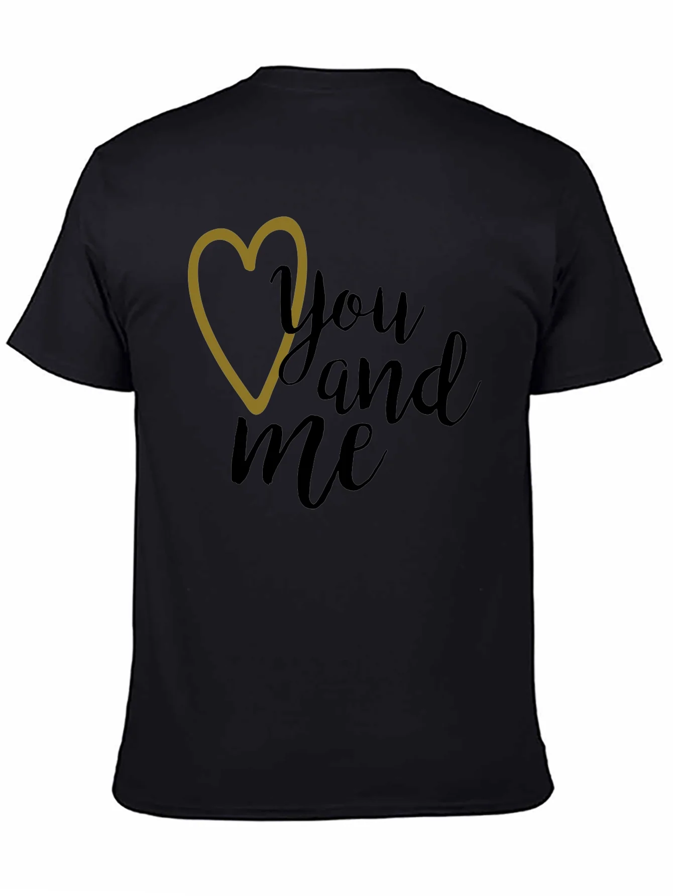 You and Me Graphic Tee - Black Crew Neck
