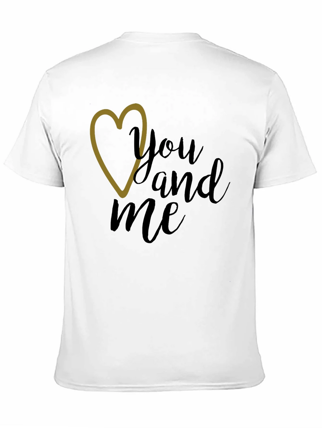 You and Me Graphic Tee - Black Crew Neck